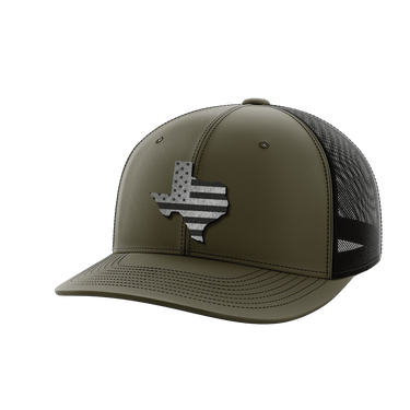 Texas United Hats Hat Greater Half OD Green/Black Black Leatherette Texas